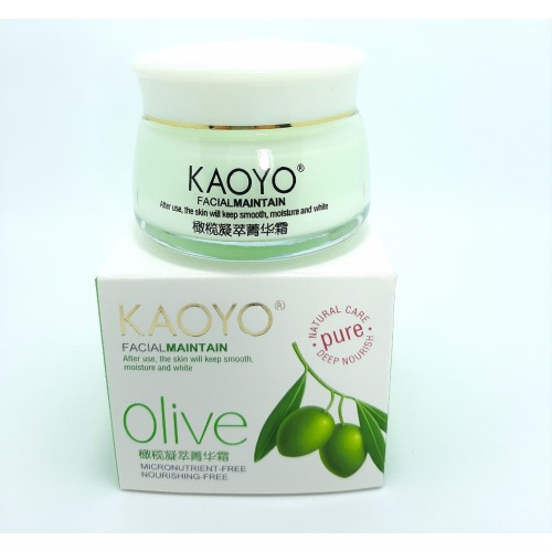 Увлажняющий крем для лица с экстрактом оливок Kaoyo | Интернет-магазин bio-optomarket.ru