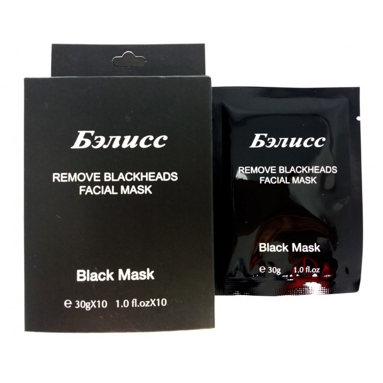 Маска для лица Бэлисс Black Mask (пленка соше) Черная маска 10х30 гр | Интернет-магазин bio-optomarket.ru